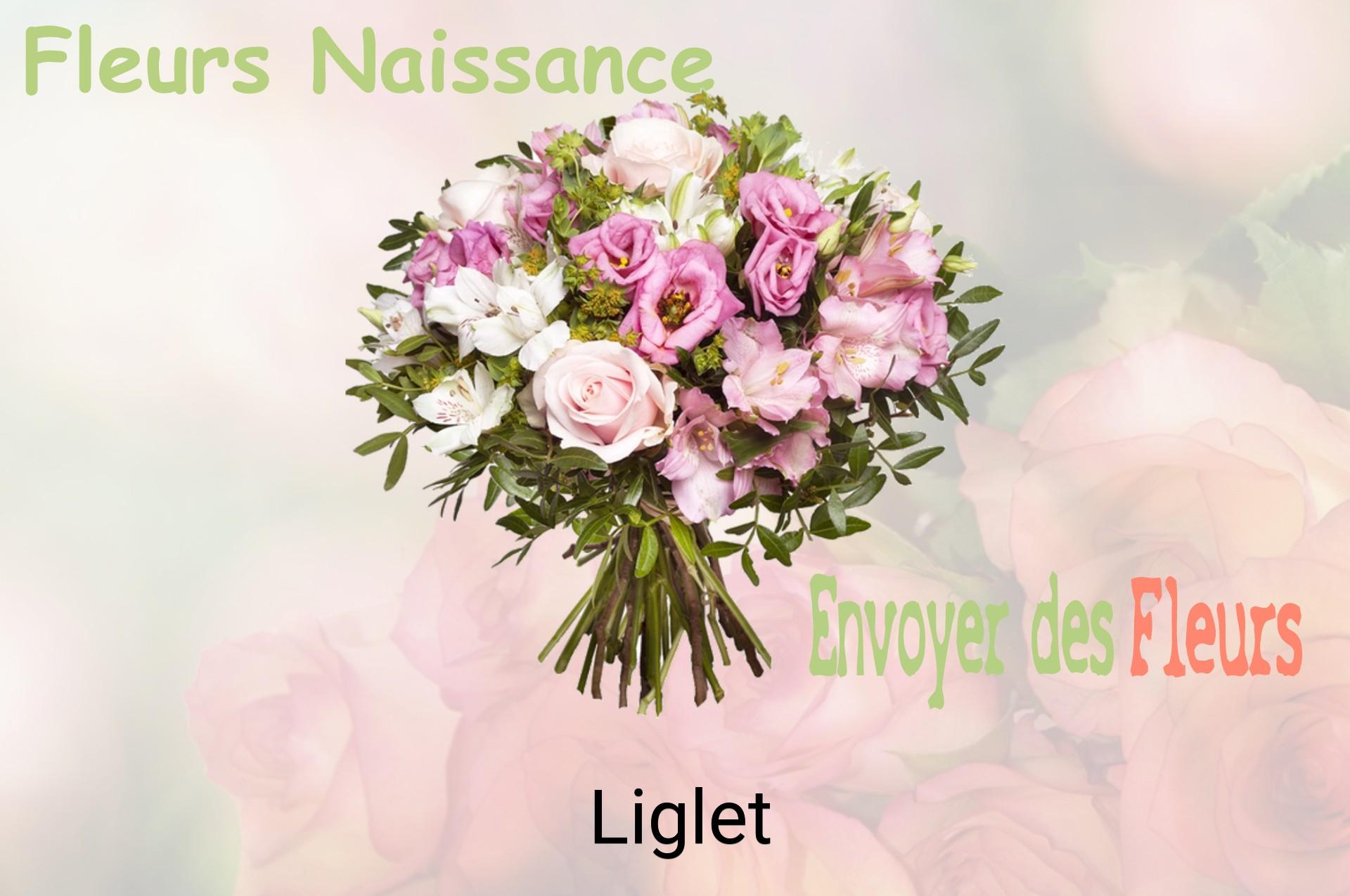 Bouquet de fleurs de naissance livré à Liglet